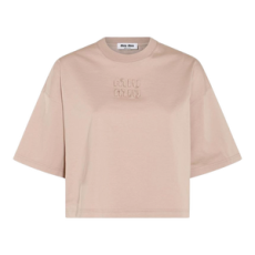 미우미우 베이지 코튼 티셔츠