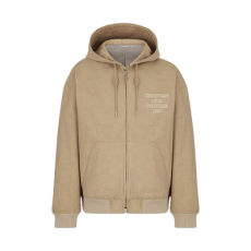 디올 베이지 코튼 데님 후드 재킷