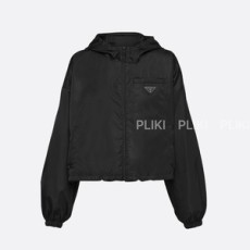프라다 리나일론 크롭 재킷