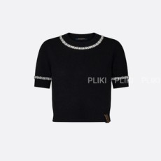 루이비통 비디드 트림 니트 톱