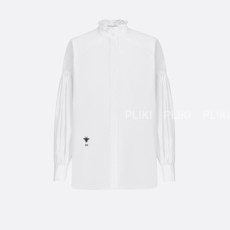 디올 화이트 코튼 포플린 블라우스