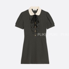 셀린느 크레이프 드 신 베이비돌 미니 드레스