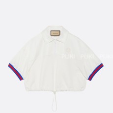 구찌 웹 저지 폴로 셔츠