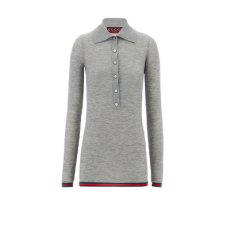 구찌 엑스트라 파인 리브 캐시미어 니트 탑