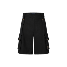 루이비통 코튼 유틸리티 카고 쇼츠 블랙