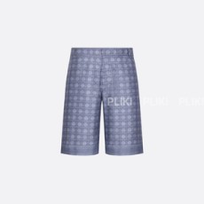 디올 블루 실크 트윌 까나쥬 버뮤다 쇼츠