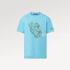 루이비통 그래픽 쇼트 슬리브드 크루넥