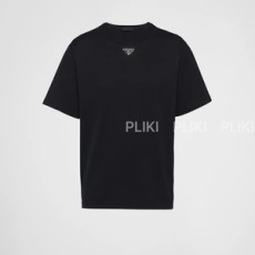 프라다 코튼 티셔츠 블랙