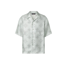 루이비통 모노그램 쇼트 슬리브드 프린티드 실크 셔츠