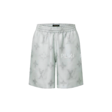 루이비통 모노그램 쇼트 슬리브드 프린티드 실크 쇼츠