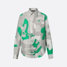 루이비통 프린티드 코튼 필 쿠페 오버셔츠