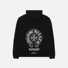 크롬하츠 실버 글리터 후드 블랙