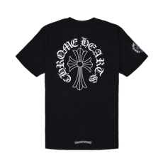 크롬하츠 넥 로고 티셔츠 블랙