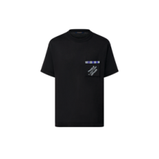 루이비통 엠벨리시드 쇼트 슬리브드 코튼 크루넥