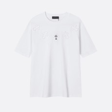 크롬하츠 멀티 크로스 자수 티셔츠 화이트