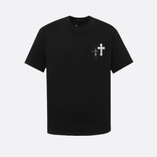 크롬하츠 크로스 자수 패치 티셔츠 블랙