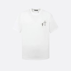 크롬하츠 크로스 자수 패치 티셔츠 화이트