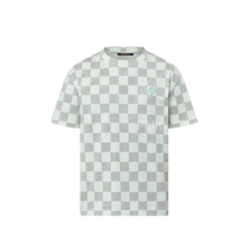 루이비통 프린티드 쇼트 슬리브드 코튼 티셔츠