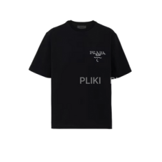 프라다 코튼 티셔츠 블랙