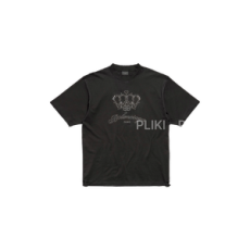 발렌시아가 BB 모텔 미디엄 핏 티셔츠 블랙