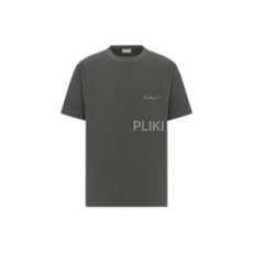 디올 핸드라이팅 캐주얼 핏 티셔츠 그레이