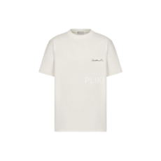 디올 핸드라이팅 캐주얼 핏 티셔츠 화이트