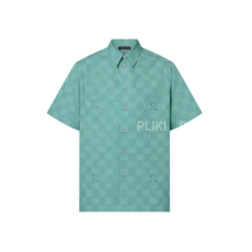 루이비통 프린트 숏슬리브 코튼 셔츠