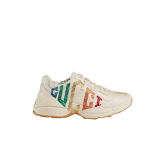 구찌 라이톤 레더 글리터 스니커즈