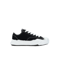 메종 미하라 야스히로 행크 OG 솔 캔버스 로우탑 스니커즈 블랙