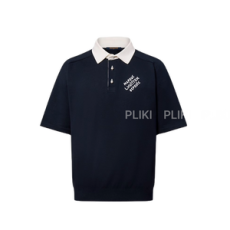 루이비통 엠브로이더드 코튼 블렌드 폴로 셔츠