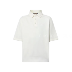 루이비통 자수 반소매 코튼 블렌드 폴로셔츠