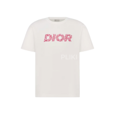 디올 Italic Coral 캐주얼 핏 티셔츠