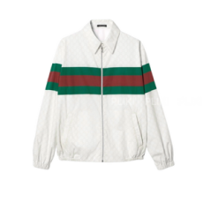 구찌 GG 프린트 코튼 재킷 화이트