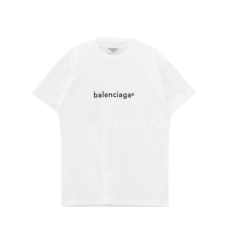 발렌시아가 뉴 카피라이트 미디엄 핏 티셔츠 화이트