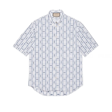 구찌 홀스빗 프린트 코튼 셔츠