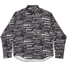 발렌시아가 로고 프린트 셔츠