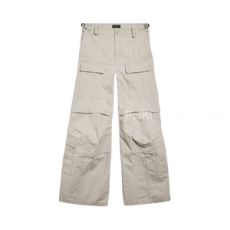 발렌시아가 플레어드 카고 팬츠 베이지