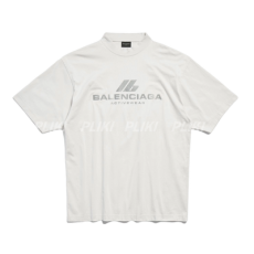 발렌시아가 액티브웨어 미디엄 핏 티셔츠 화이트