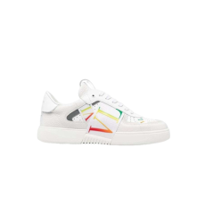 발렌티노 VL7N 로고 송아지 가죽 패브릭 밴드 스니커즈 로우탑