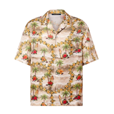 루이비통 모노그램 반팔 실크 셔츠