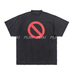 발렌시아가 뮤직 BFRND 커넥티드 오버사이즈 티셔츠 블랙