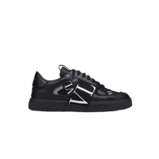 발렌티노 VL7N 로고 송아지 가죽 패브릭 밴드 스니커즈 로우탑