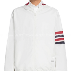 톰브라운 밀리터리 립스탑 메시 4-바 패커블 지퍼 후디