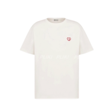 디올 CD Heart 캐주얼 핏 티셔츠 화이트