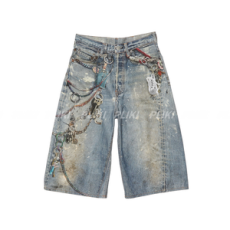 아크네 스튜디오 트롱프뢰유 데님 쇼츠