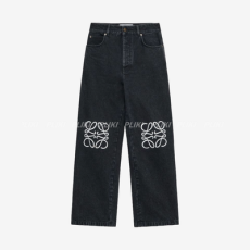 로에베 블랙 아나그램 배기 데님