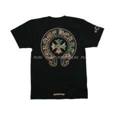 크롬하츠 카모플라쥬 홀스슈 로고 숏슬리브 티셔츠 블랙