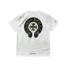 크롬하츠 카모플라쥬 홀스슈 로고 숏슬리브 티셔츠 화이트