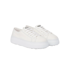 (W) 미우 미우 데님 스니커즈 화이트