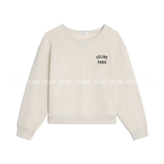 셀린느 PARIS 코튼 플리스 루즈 스웨트셔츠